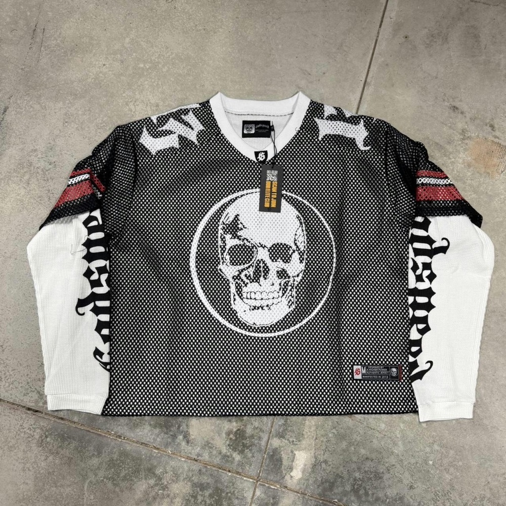 Edgy Black and White Skull Graphic Men's Tee